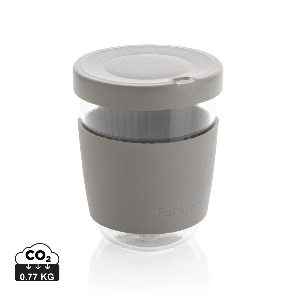 Ukiyo borosilikatglas med silikonlock och sleeve