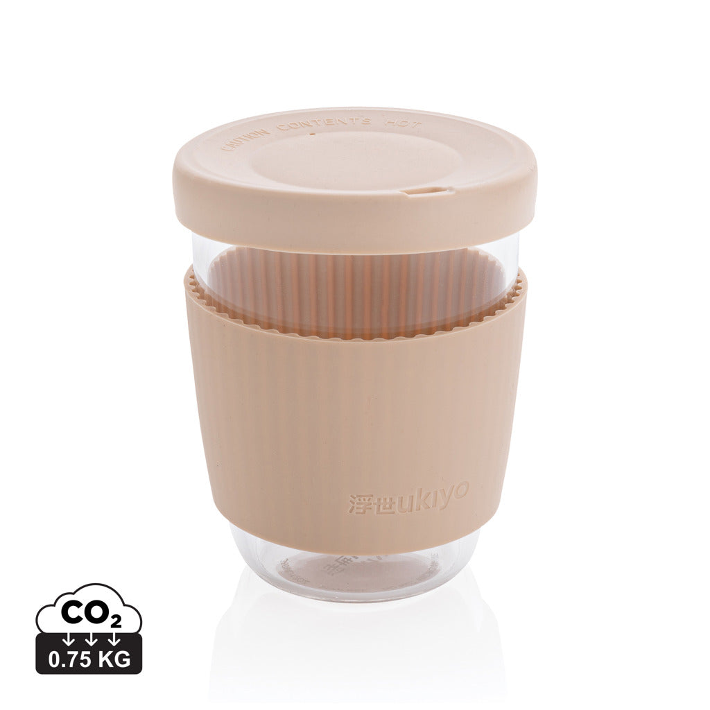 Ukiyo borosilikatglas med silikonlock och sleeve