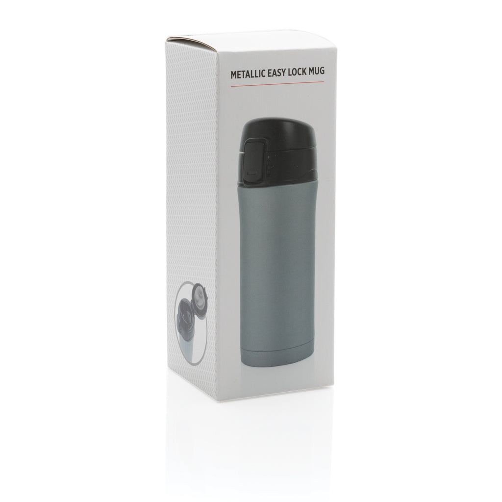 Metallic easy lock vakuummugg