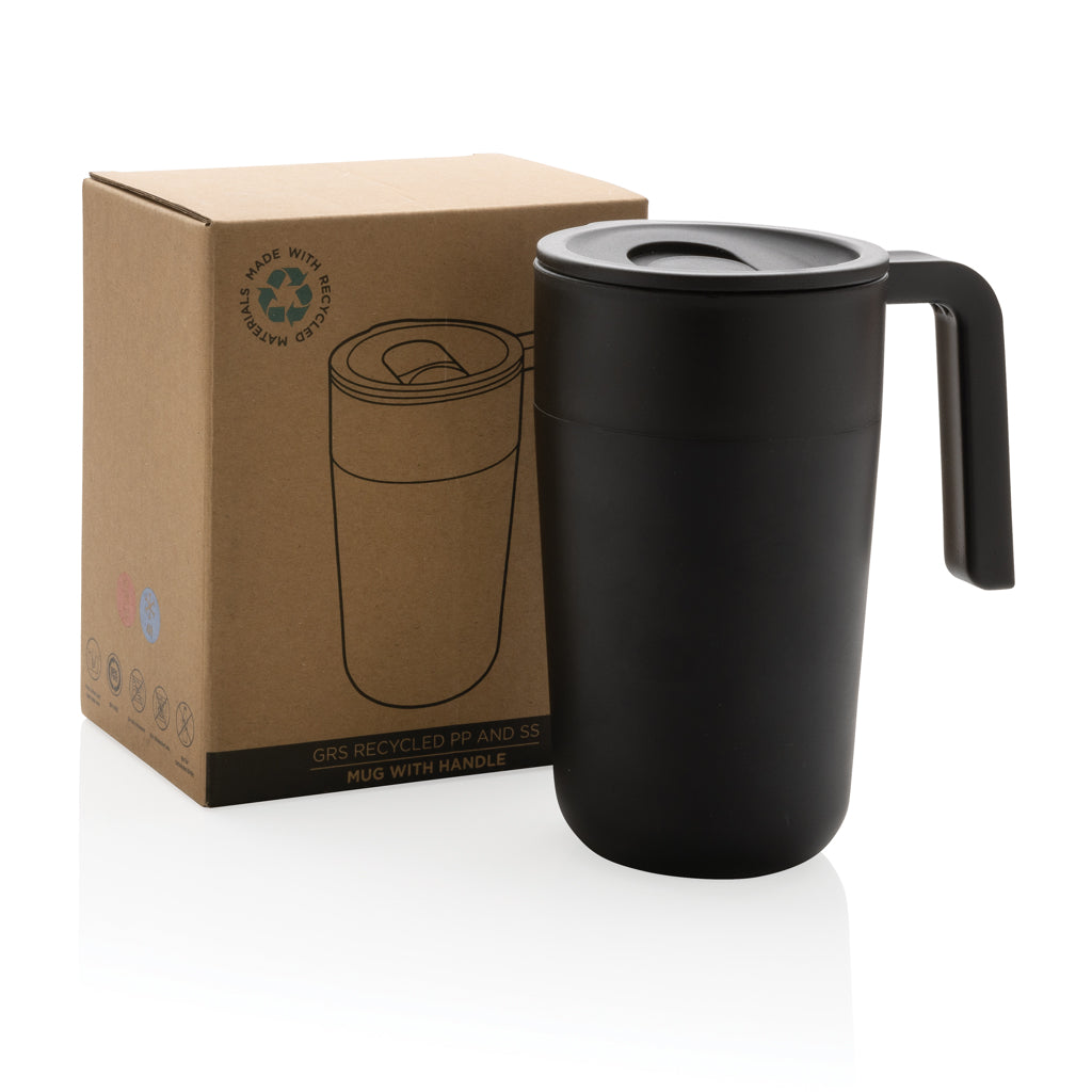 Mugg med handtag, i GRS certifierad PP och S/S
