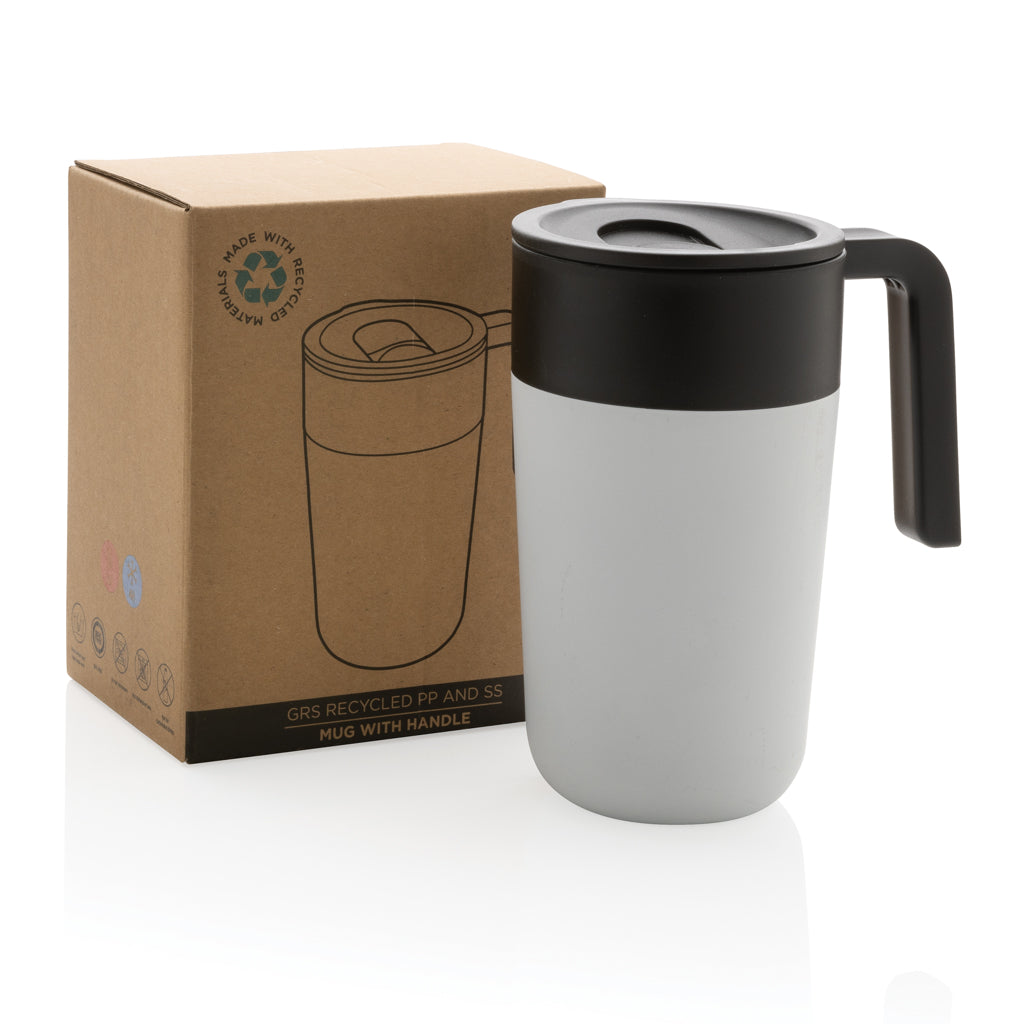 Mugg med handtag, i GRS certifierad PP och S/S