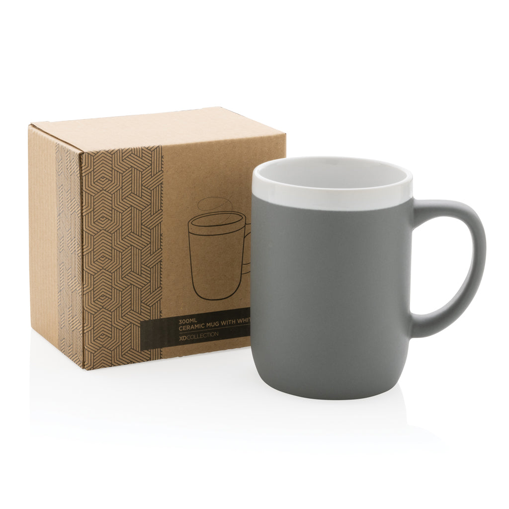 Keramikmugg med vit kant 300 ml