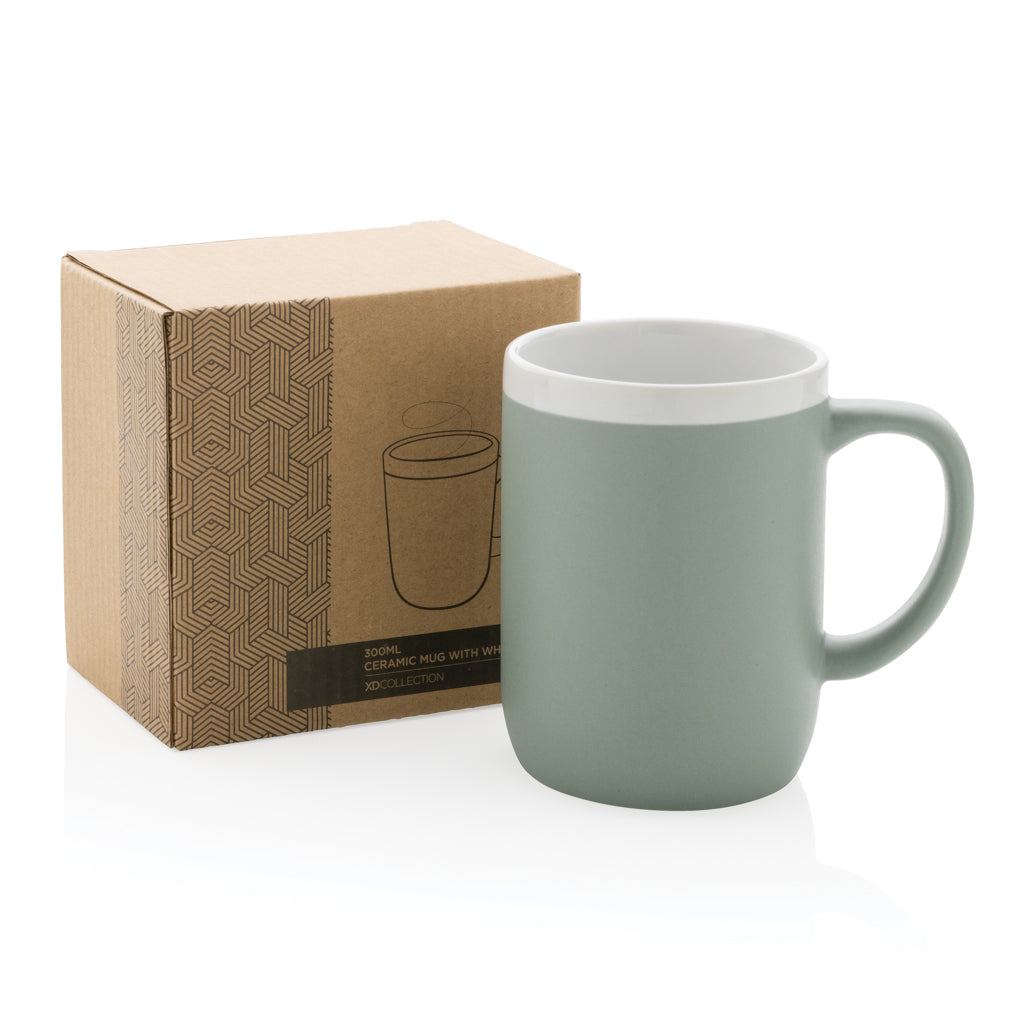 Keramikmugg med vit kant 300 ml