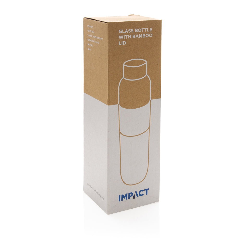 Impact borosilikatglasflaska med bambulock