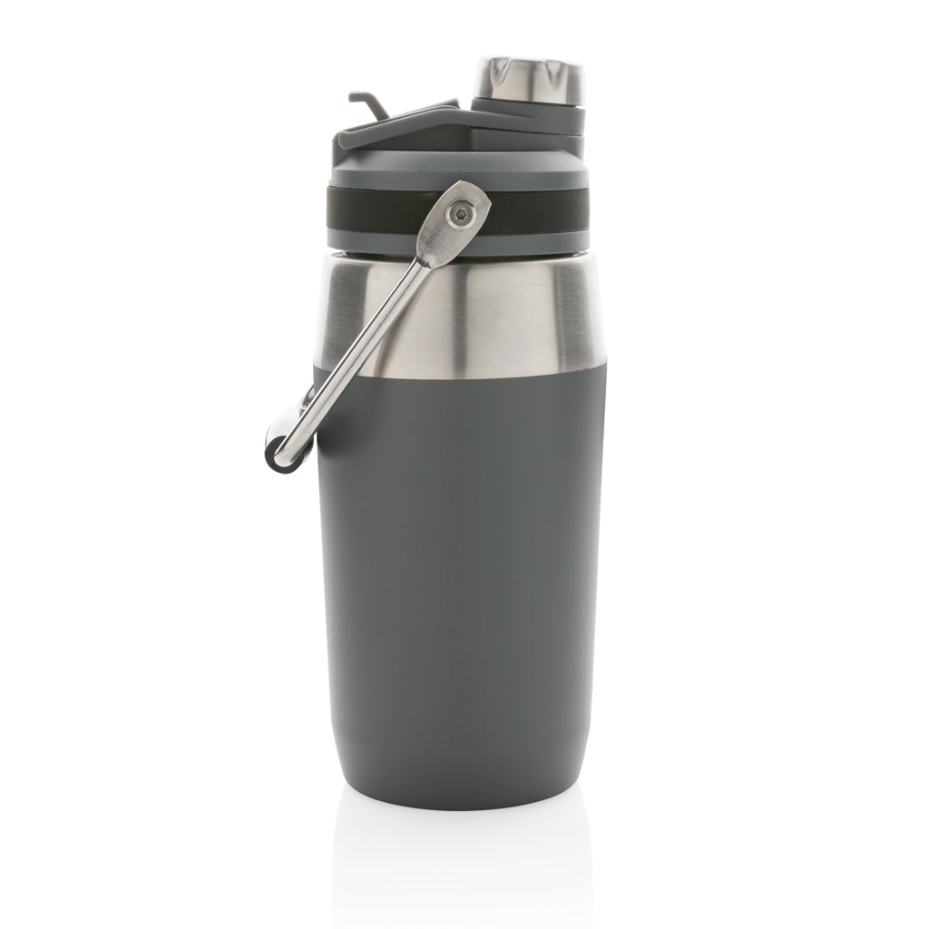 Vakuumflaska i S/S, lock med dubbelfunktion, 500ml