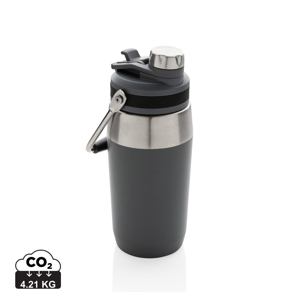 Vakuumflaska i S/S, lock med dubbelfunktion, 500ml