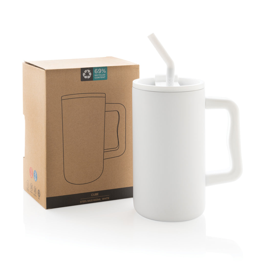 Cube RCS-certifierad kontorsmugg i återvunnet stål 800 ml.