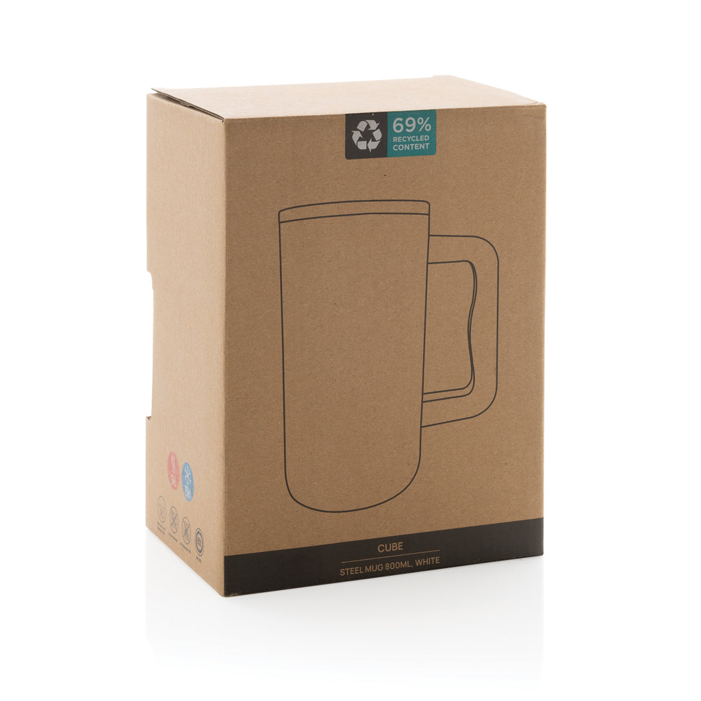 Cube RCS-certifierad kontorsmugg i återvunnet stål 800 ml.