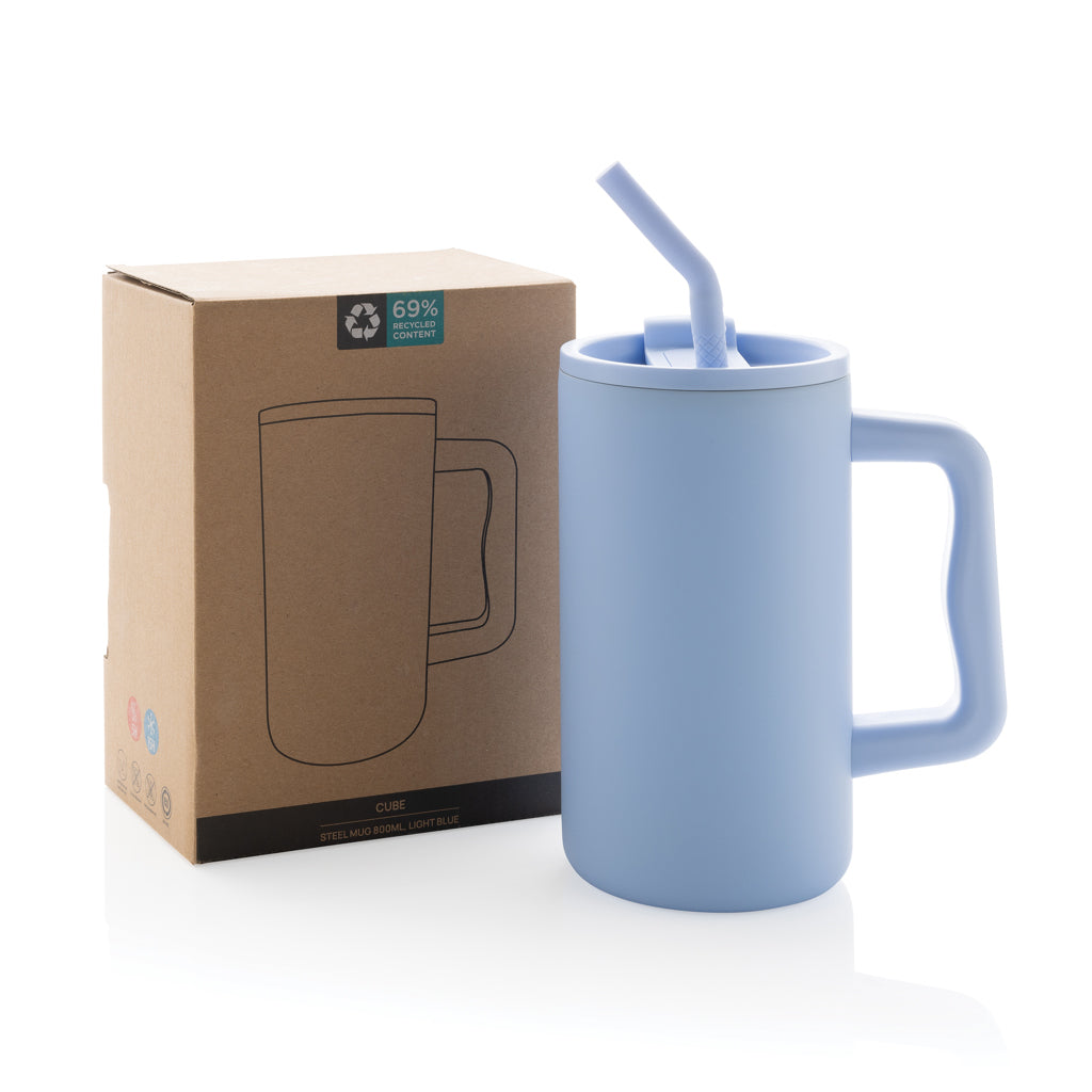 Cube RCS-certifierad kontorsmugg i återvunnet stål 800 ml.