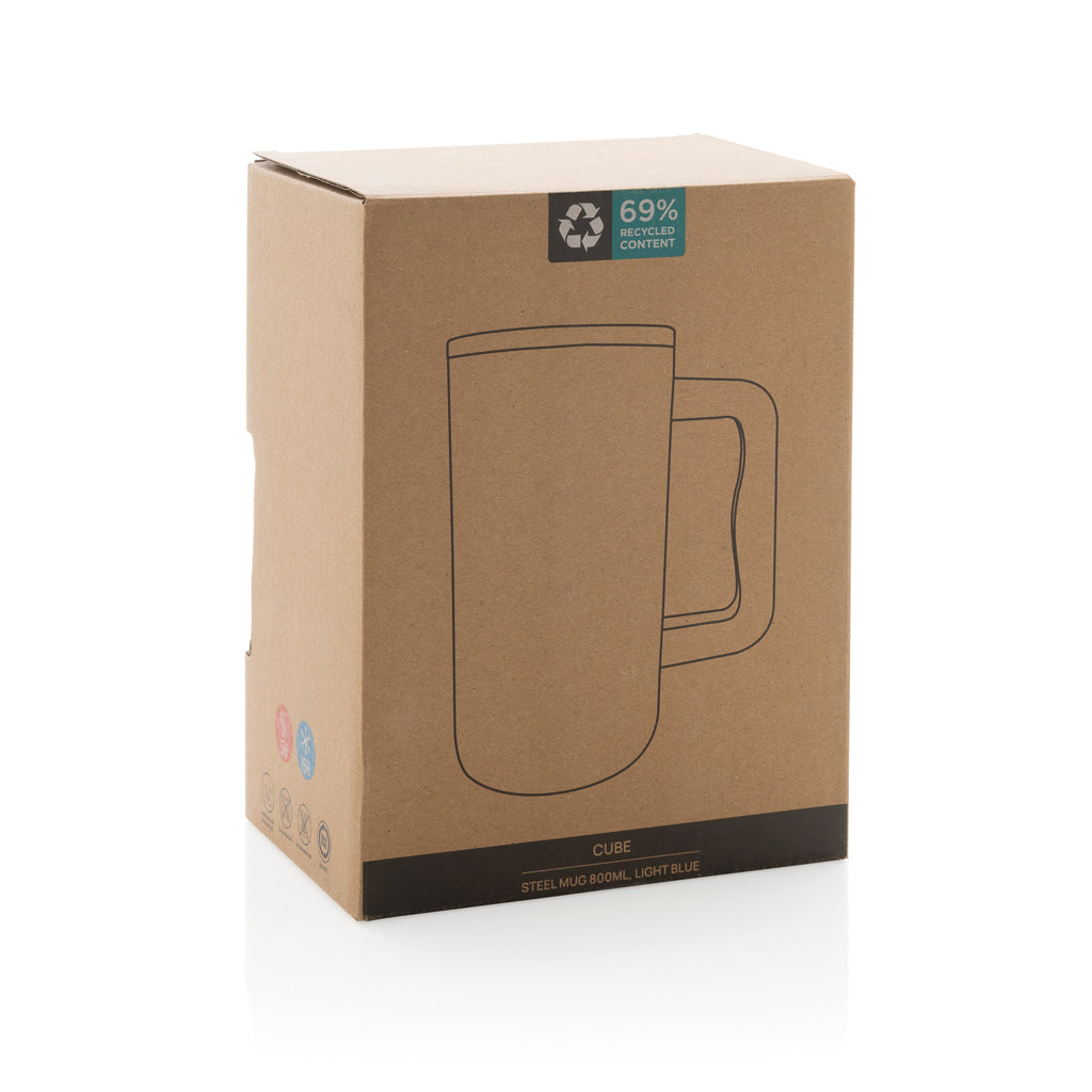 Cube RCS-certifierad kontorsmugg i återvunnet stål 800 ml.