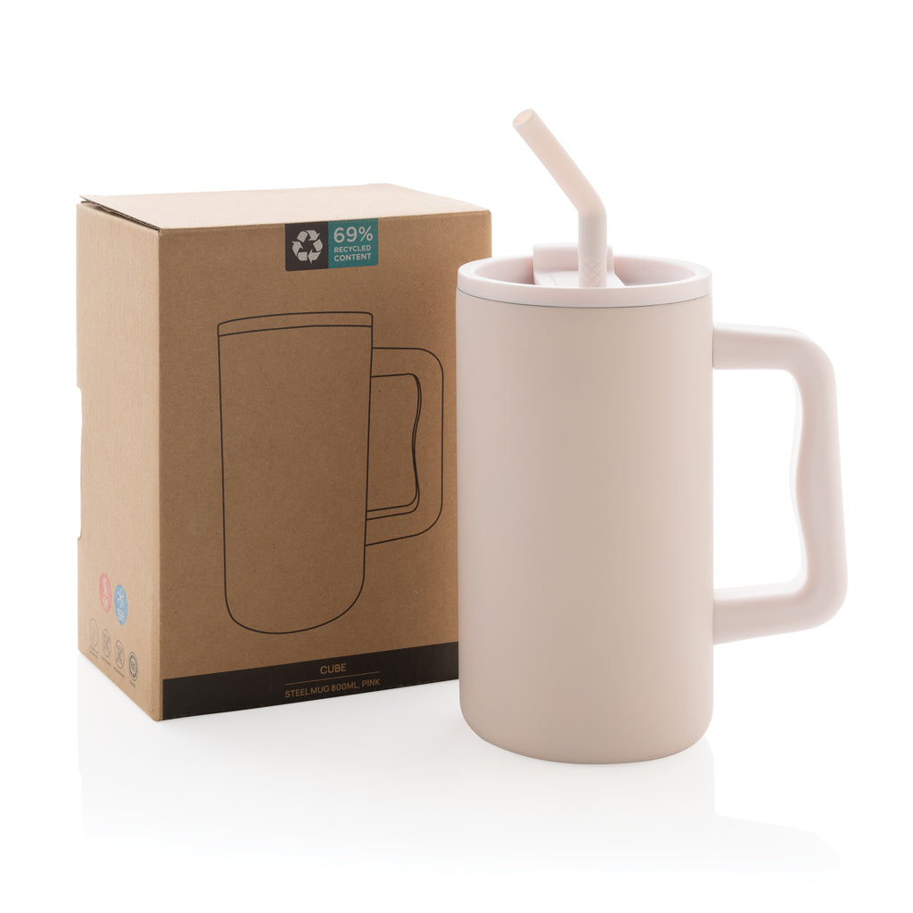 Cube RCS-certifierad kontorsmugg i återvunnet stål 800 ml.