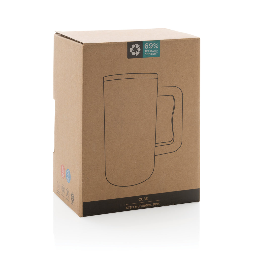 Cube RCS-certifierad kontorsmugg i återvunnet stål 800 ml.