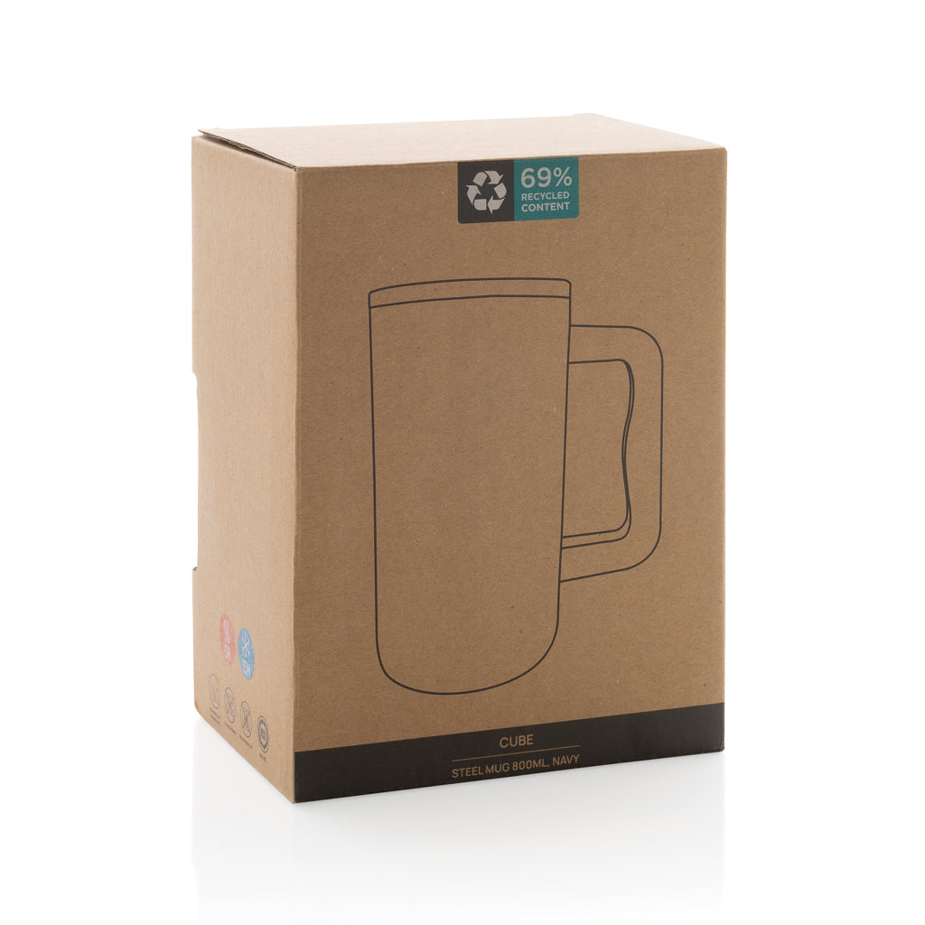 Cube RCS-certifierad kontorsmugg i återvunnet stål 800 ml.