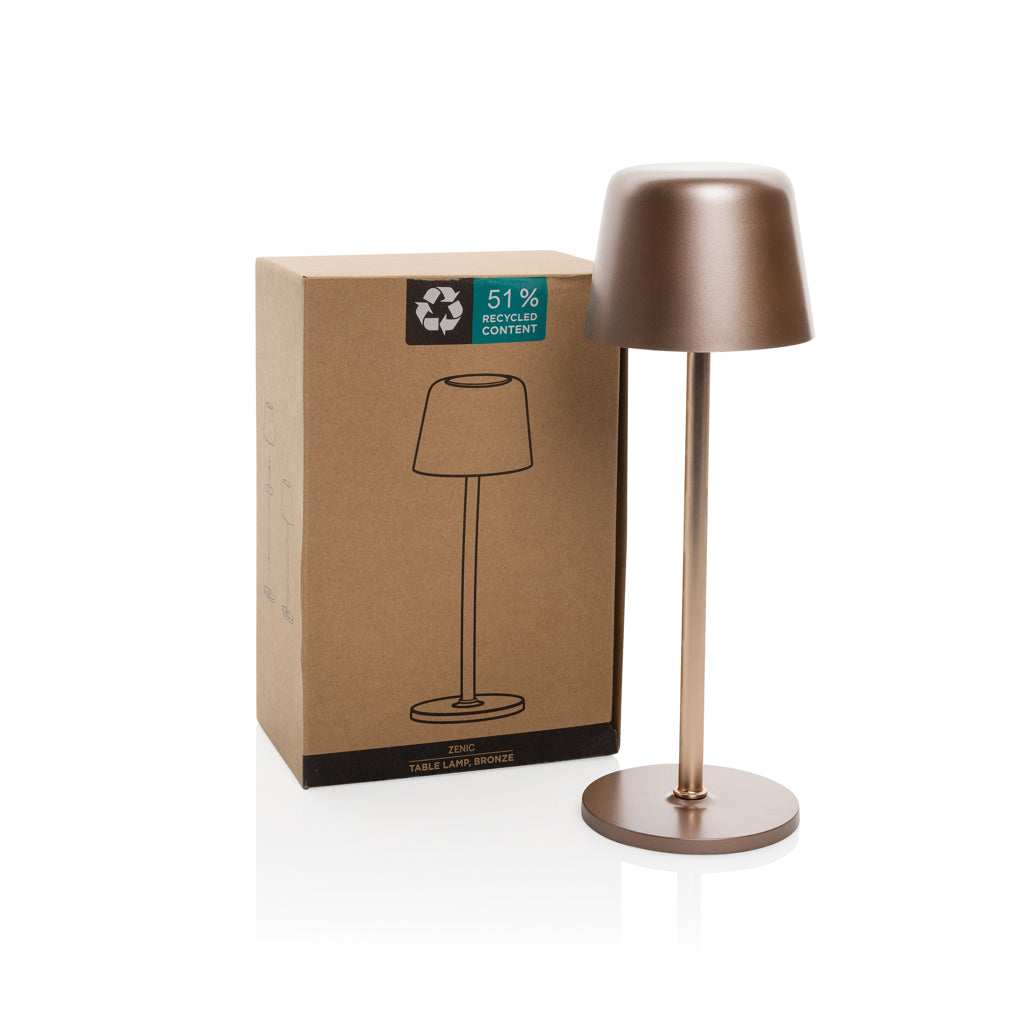 Zenic RCS återvunnen plast USB laddningsbar bordslampa