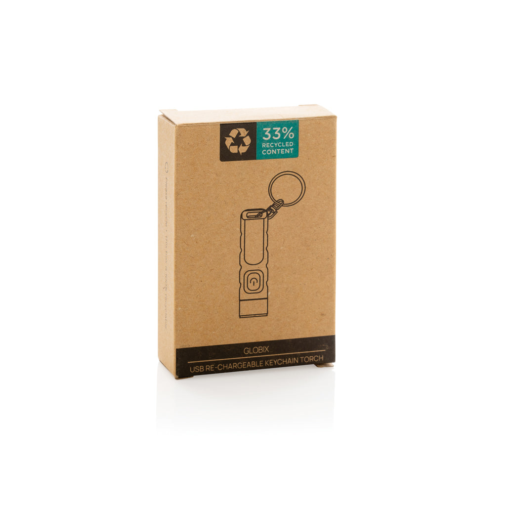 Globix RCS USB-laddningsbar nyckelringslampa