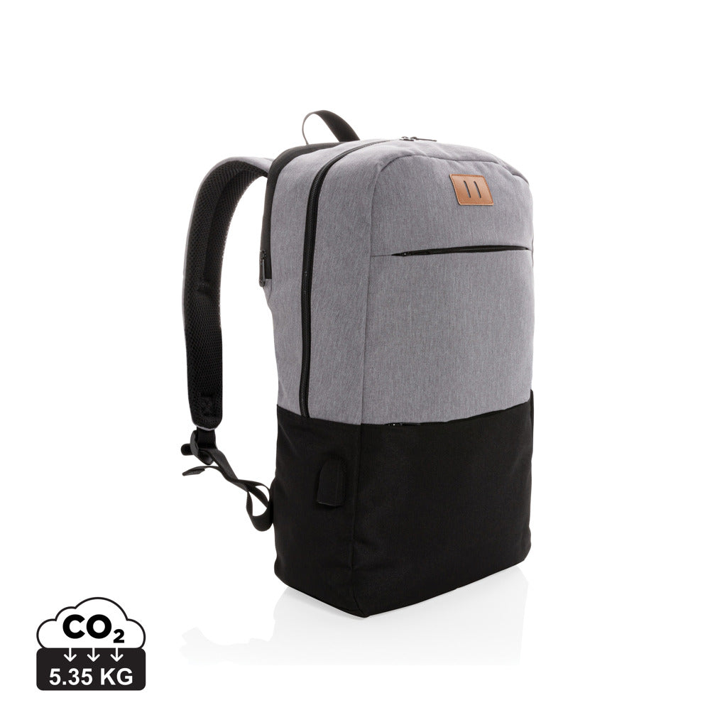 Modern 15.6' USB & RFID laptopryggsäck PVC-fri