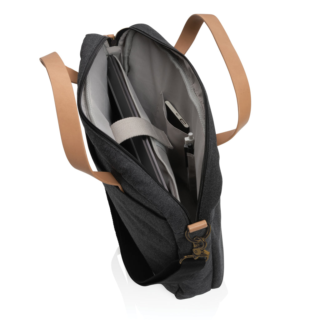 Impact AWARE™ laptopväska i 16 oz. återvunnen canvas