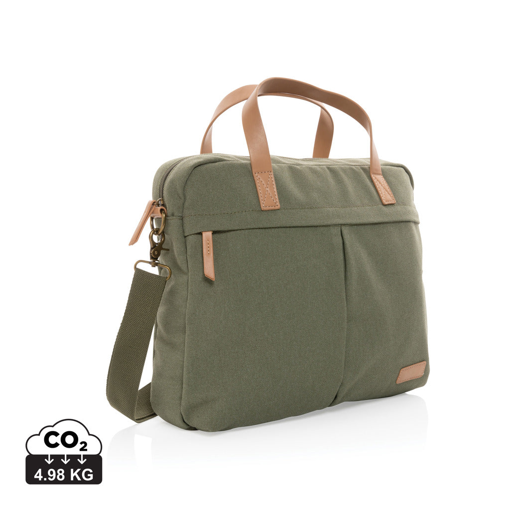 Impact AWARE™ laptopväska i 16 oz. återvunnen canvas