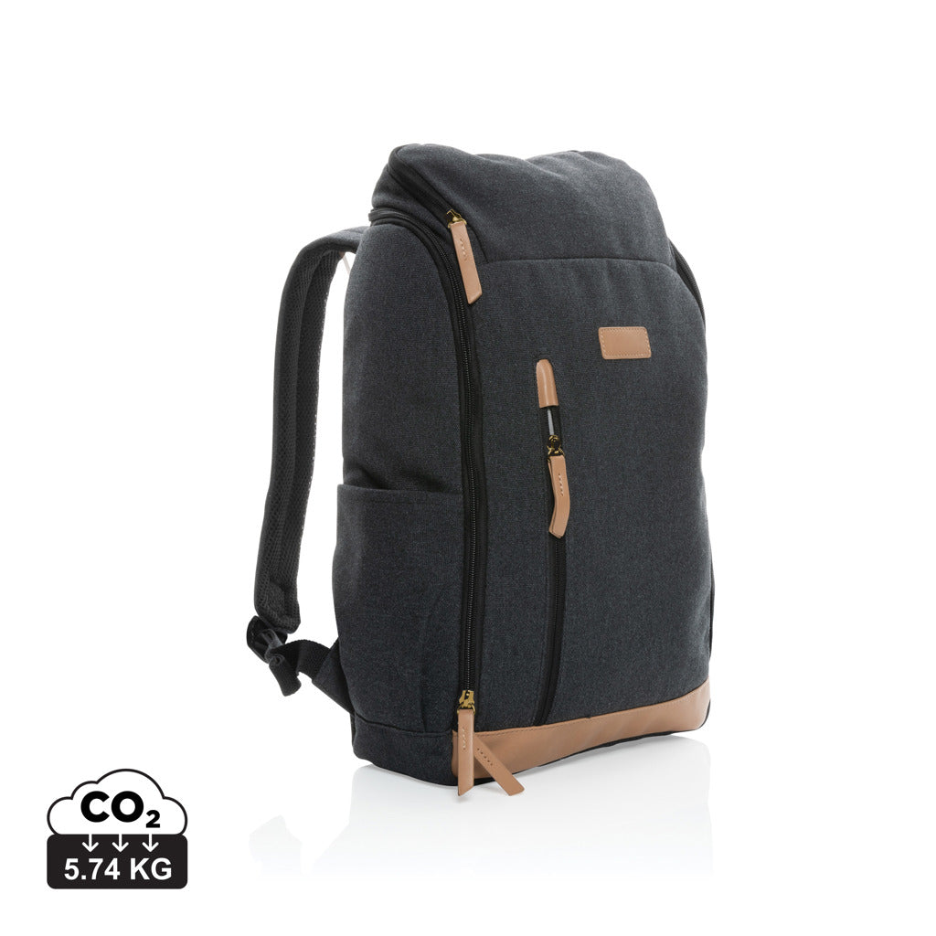 Impact AWARE™ 15' laptopryggsäck i 16 oz. återvunnen canvas