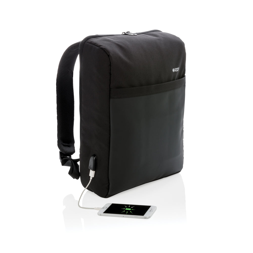 Swiss Peak 15' stöldskyddad RFID & USB-ryggsäck, PVC-fri
