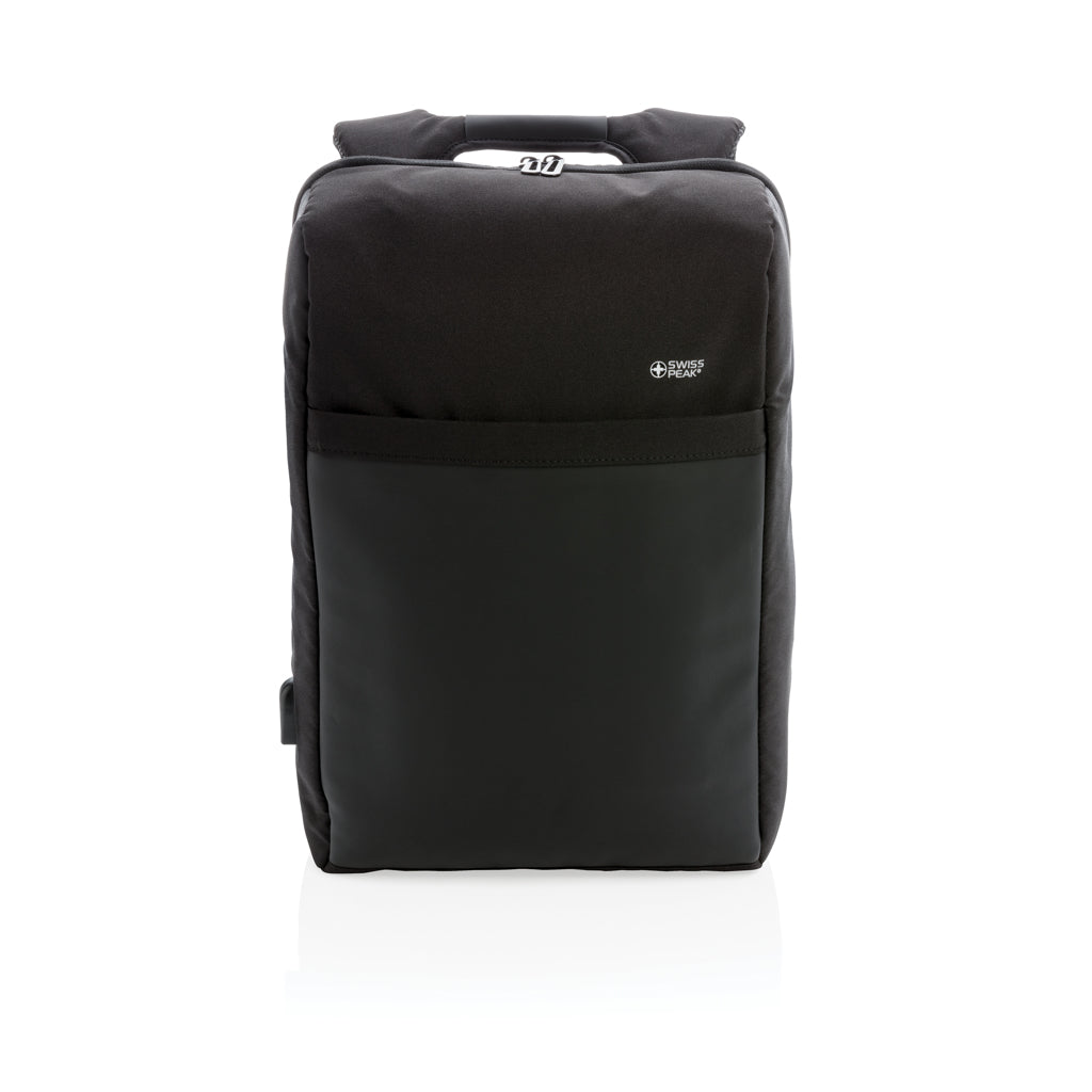 Swiss Peak 15' stöldskyddad RFID & USB-ryggsäck, PVC-fri