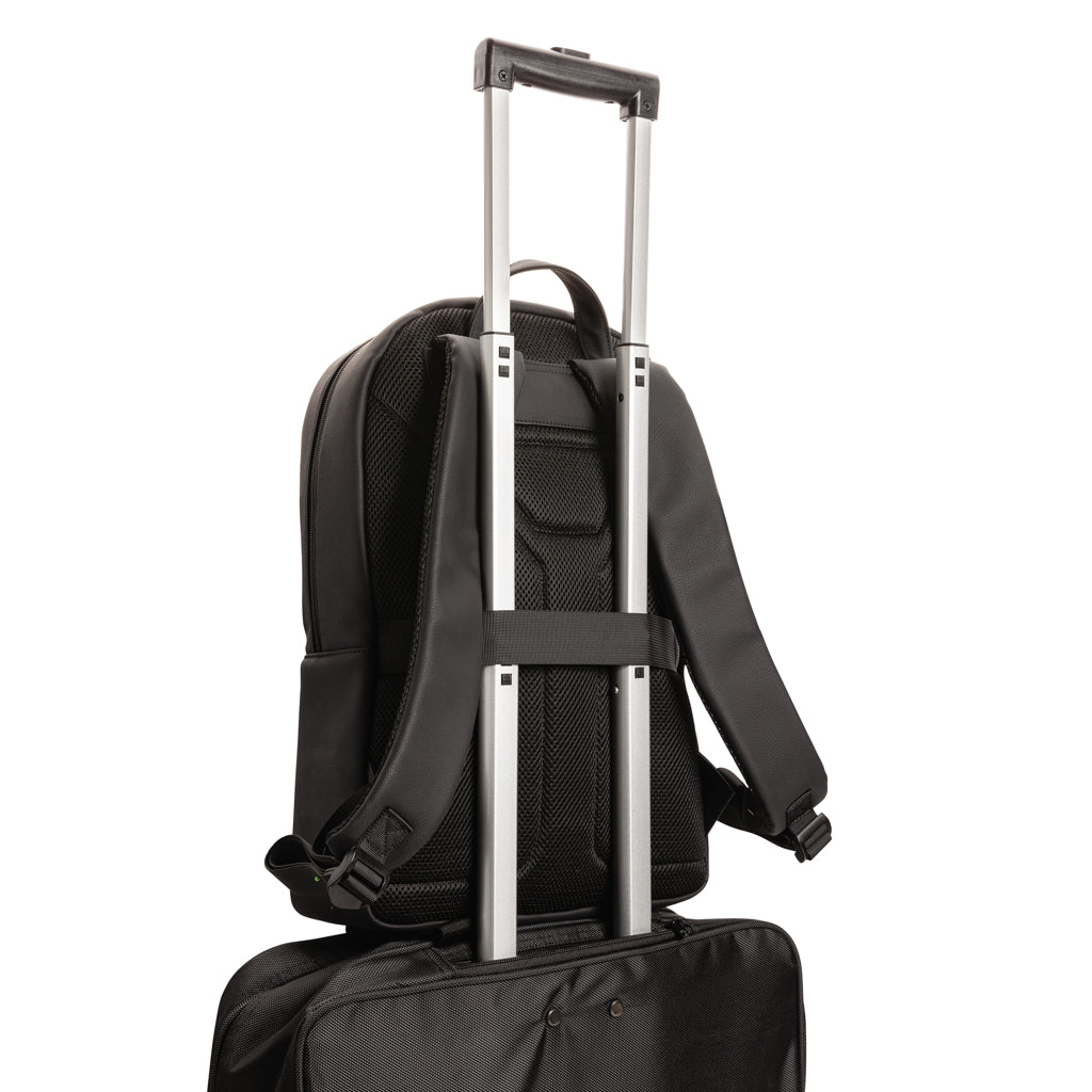 Swiss Peak lyxig laptopryggsäck i PU, PVC-fri