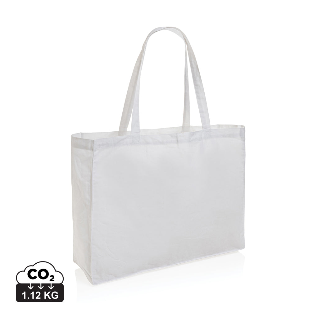 Impact AWARE™ shoppingkasse m. bälg återvunnen bomull 145gr