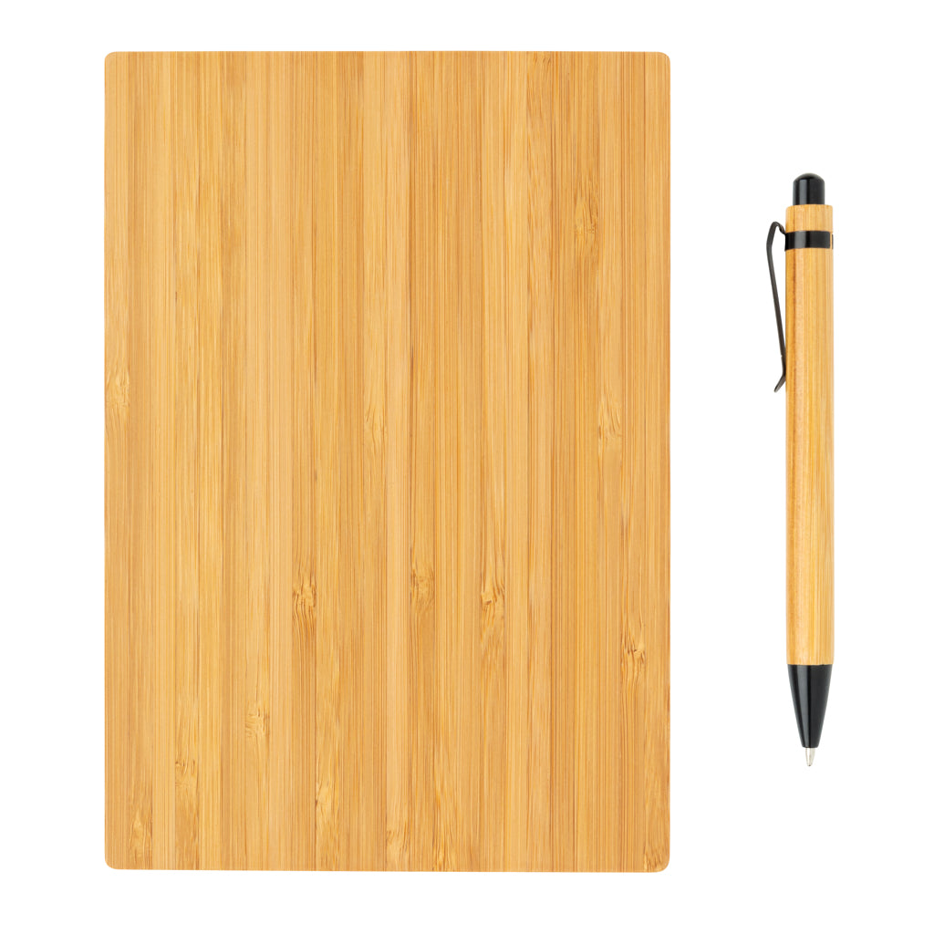 A5 bambu anteckningsbok & penna