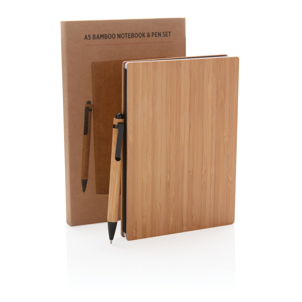 A5 bambu anteckningsbok & penna