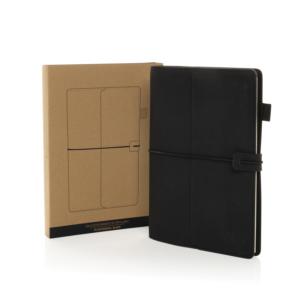 Daily Notes Binder 3-i-1 refill PU anteckningsbok