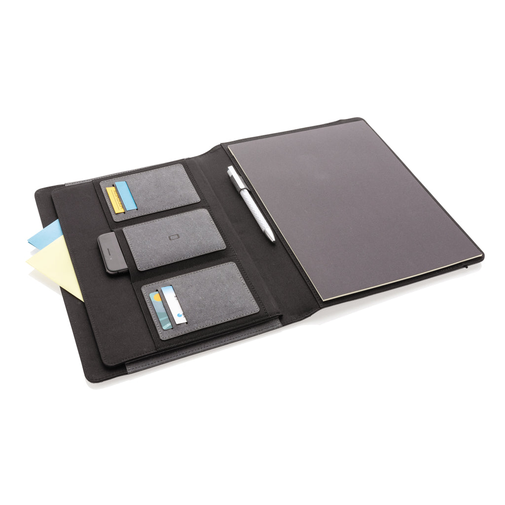 A4 portfolio i återvunnet läder