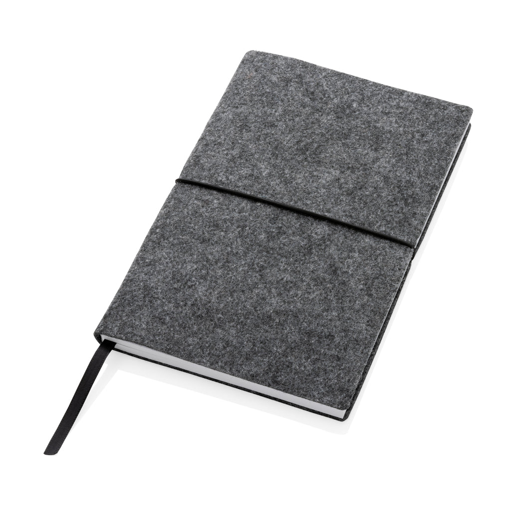 A5 softcover filt anteckningsbok GRS certifierad