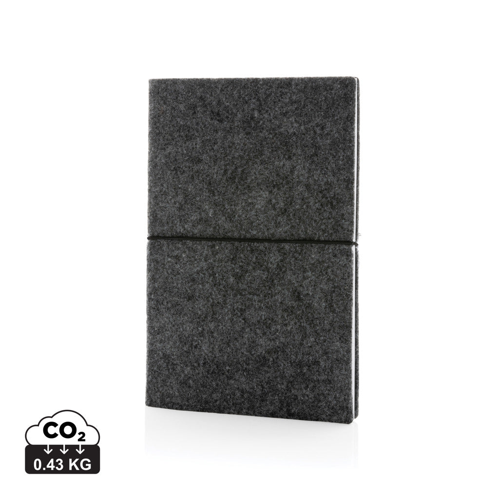 A5 softcover filt anteckningsbok GRS certifierad