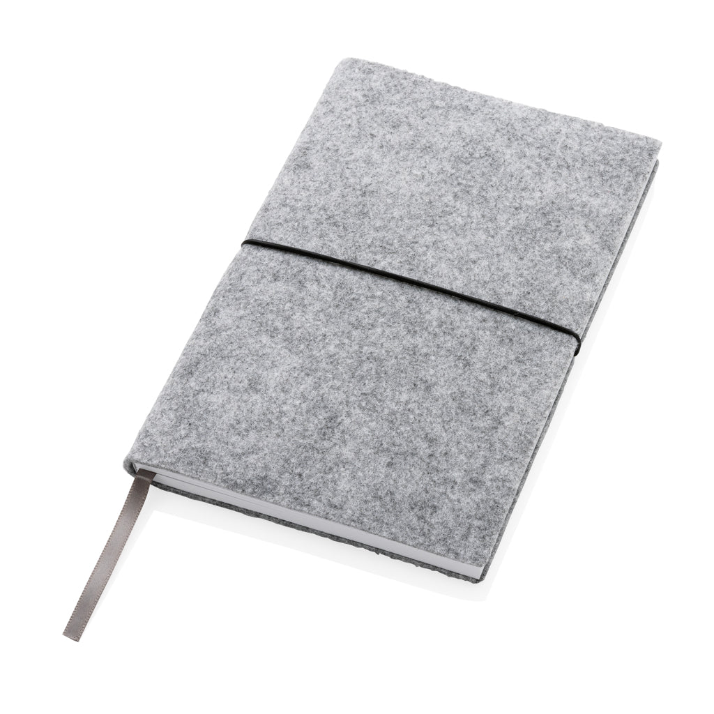 A5 softcover filt anteckningsbok GRS certifierad