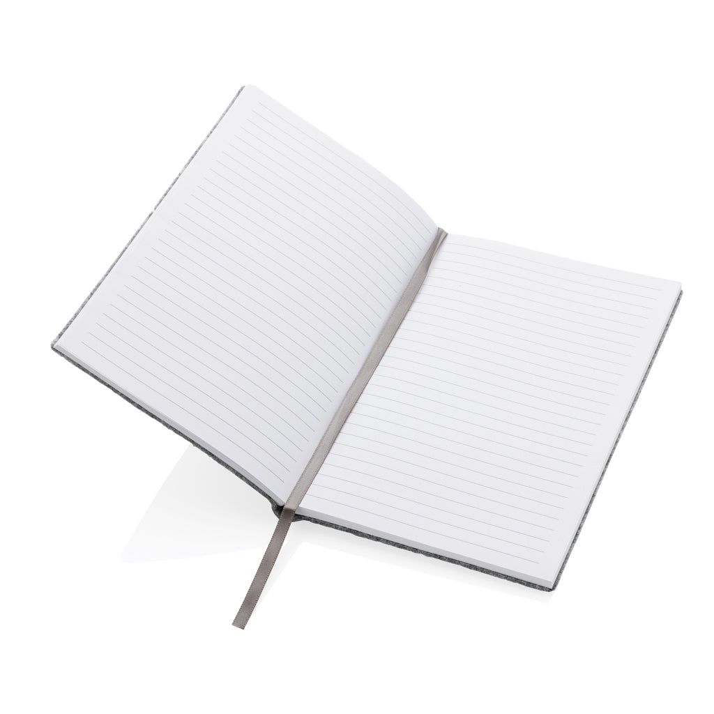 A5 softcover filt anteckningsbok GRS certifierad