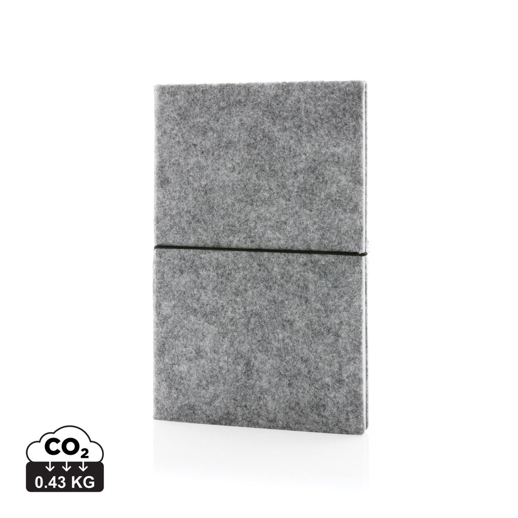 A5 softcover filt anteckningsbok GRS certifierad