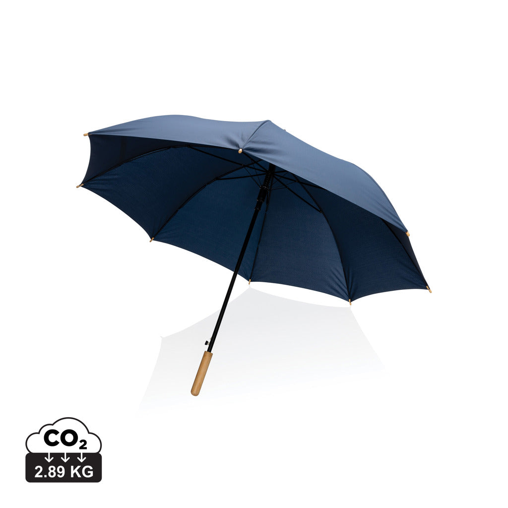 27' Impact AWARE™ RPET 190T automatisk öppning paraply bambu