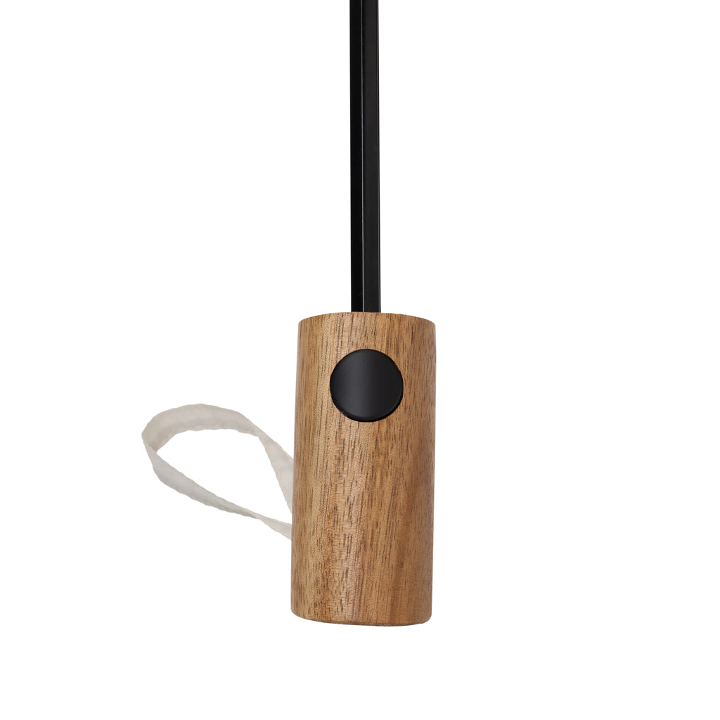 Kaycey 21” AWARE™ RPET Acacia trä mini paraply auto open