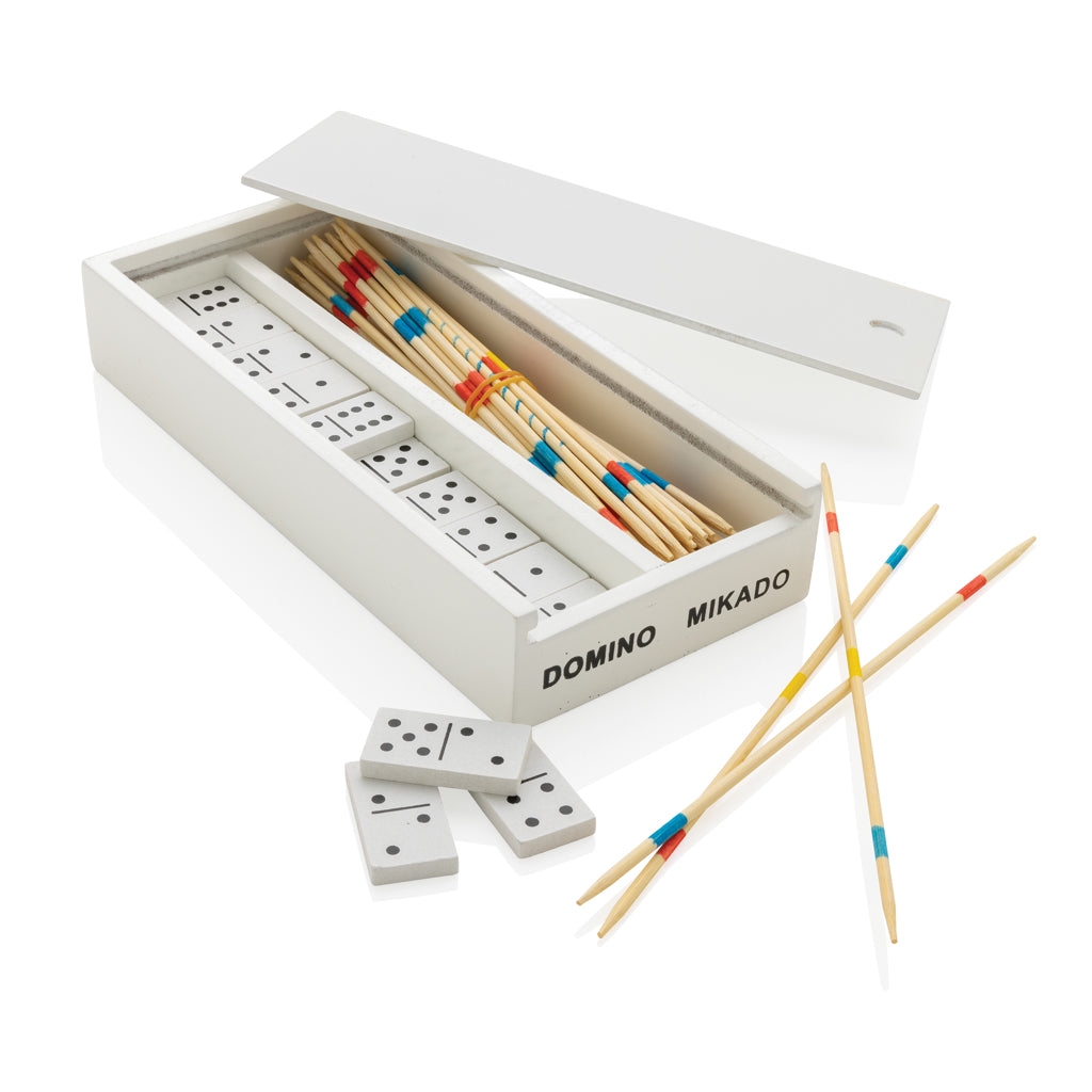 Mikado (plockepinn) / domino i trälåda