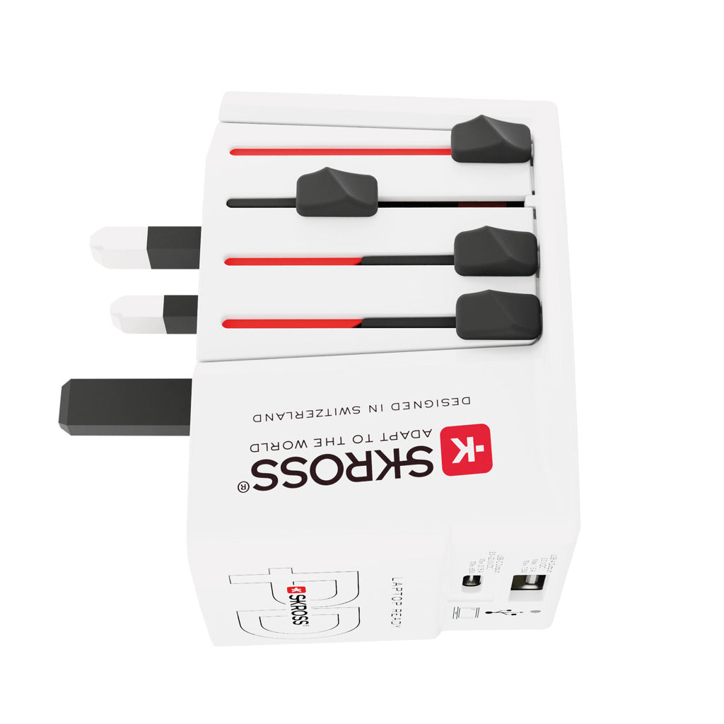 SKROSS världsreseadapter MUV 65W PD med USB C-kabel