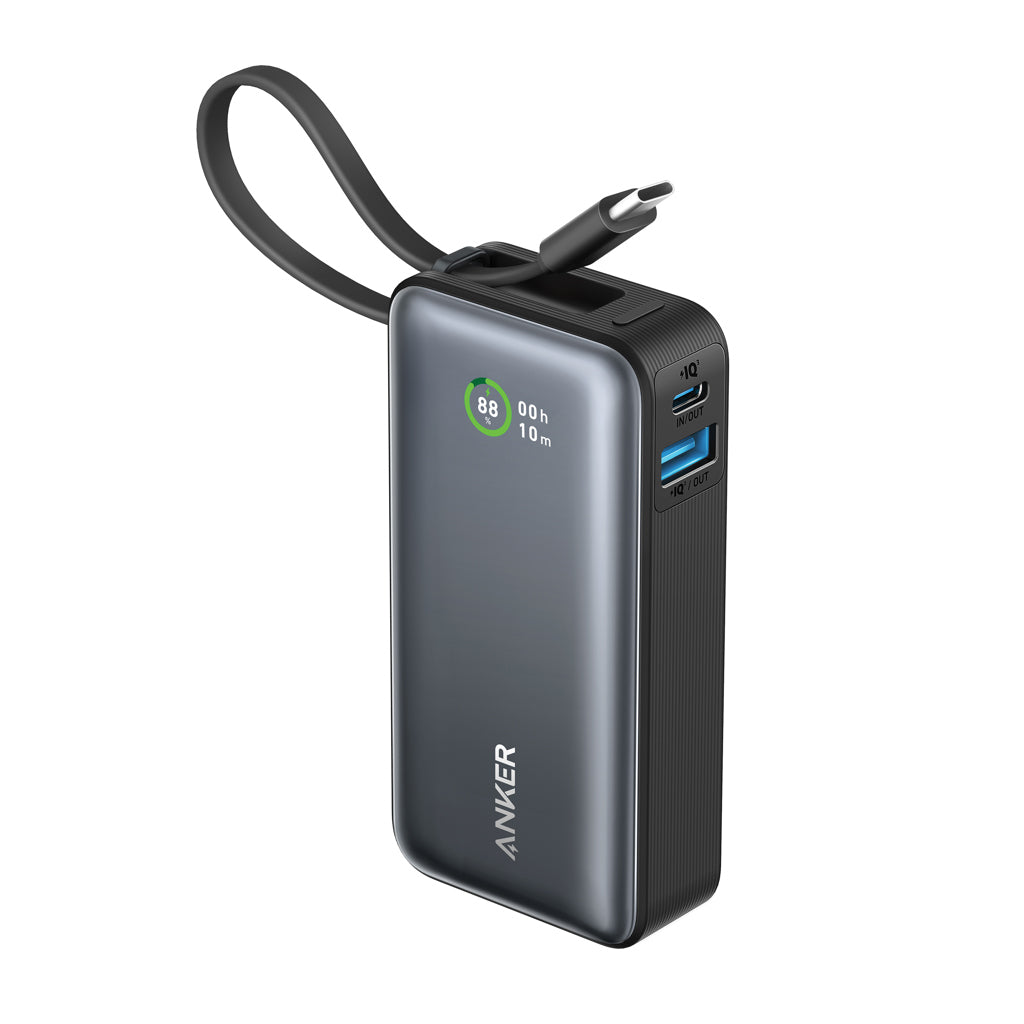Anker Nano powerbank 30W, inbyggd USB-C kabel