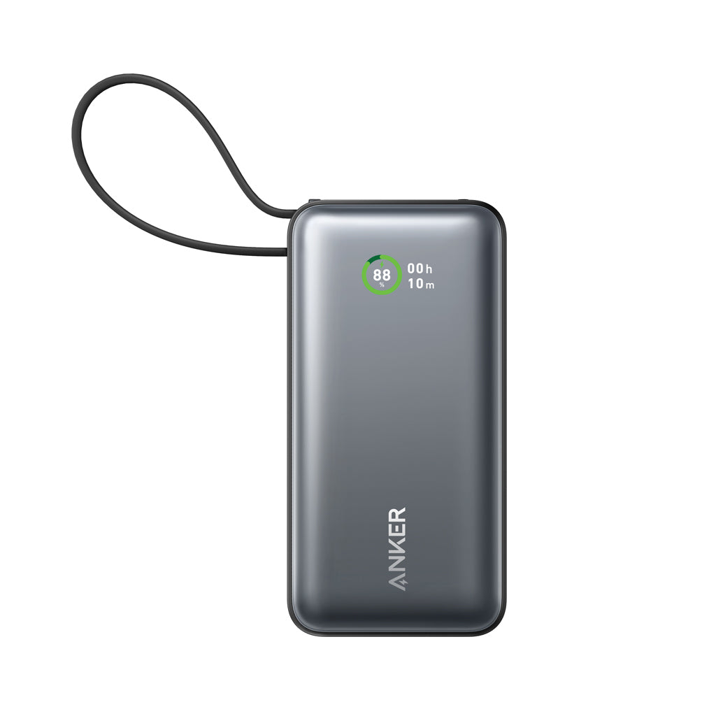 Anker Nano powerbank 30W, inbyggd USB-C kabel