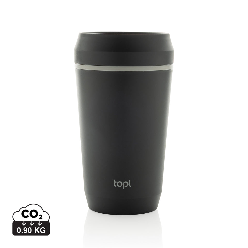 Topl To Go-glas av återvunnen plast Patenterat 360-lock 354