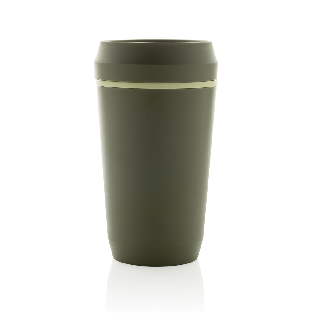 Topl To Go-glas av återvunnen plast Patenterat 360-lock 354