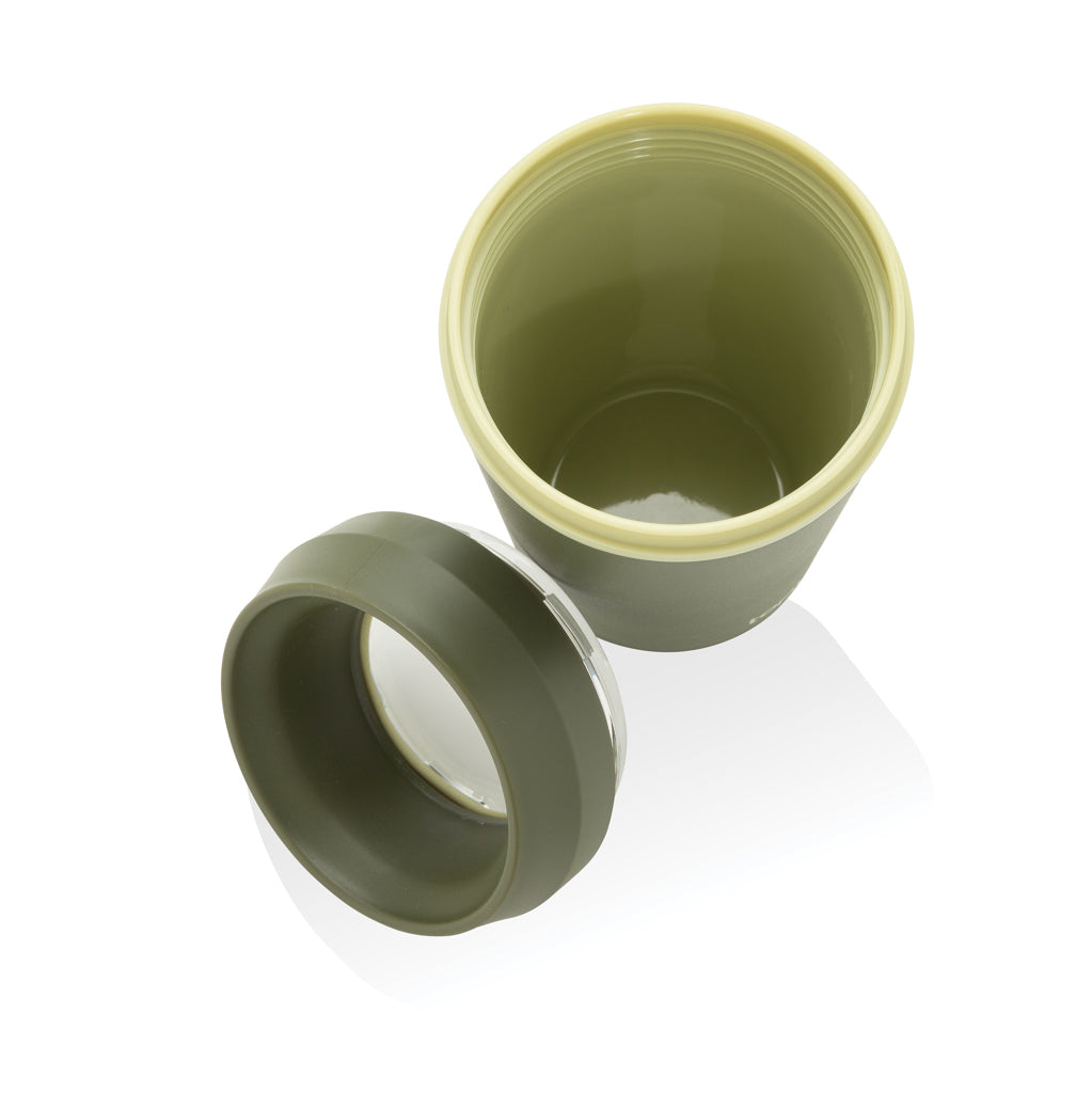 Topl To Go-glas av återvunnen plast Patenterat 360-lock 354