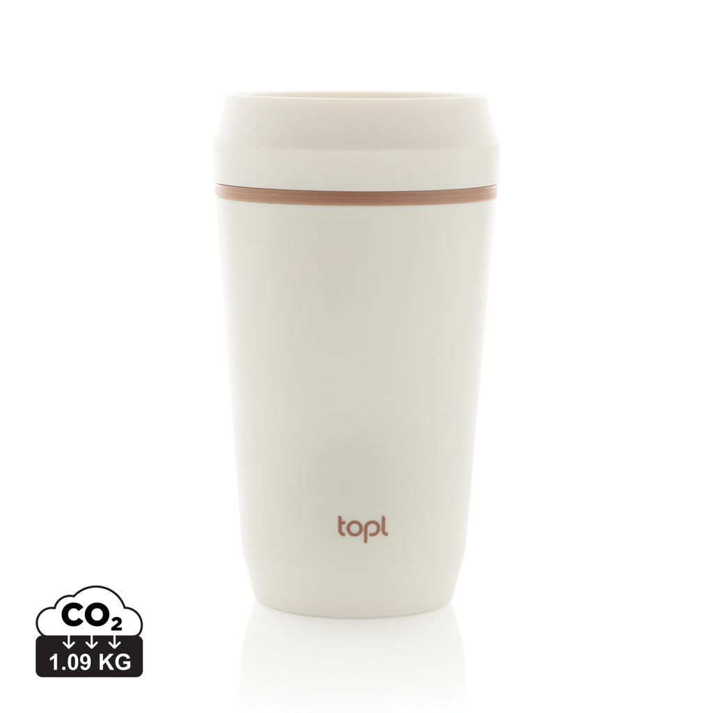 Topl To Go-glas av återvunnen plast Patenterat 360-lock 354