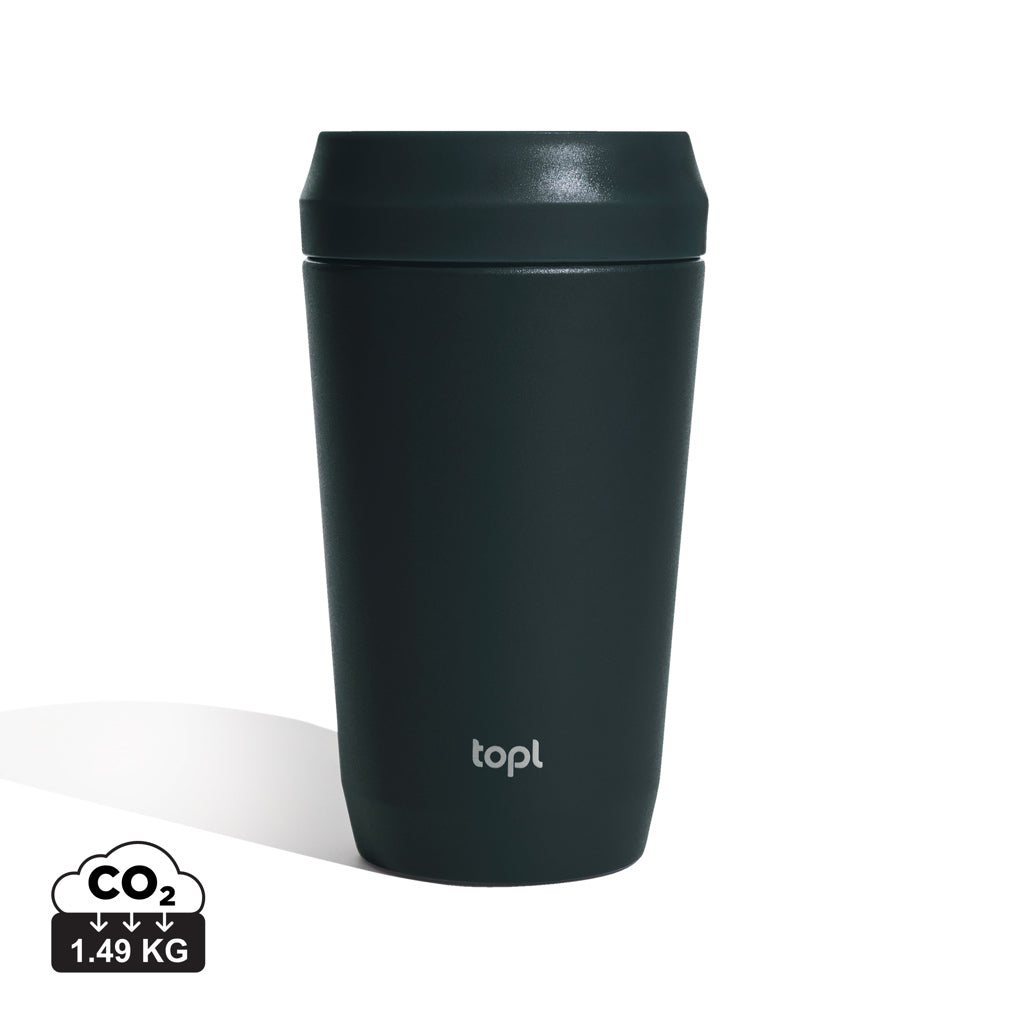 Topl To Go-glas i återvunnet stål Patenterat 360-lock 354 ml