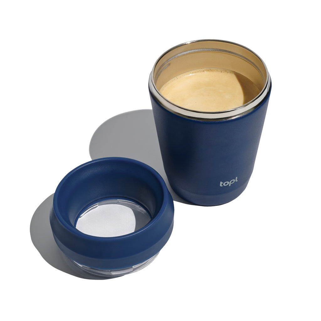Topl To Go-glas i återvunnet stål Patenterat 360-lock 235 ml