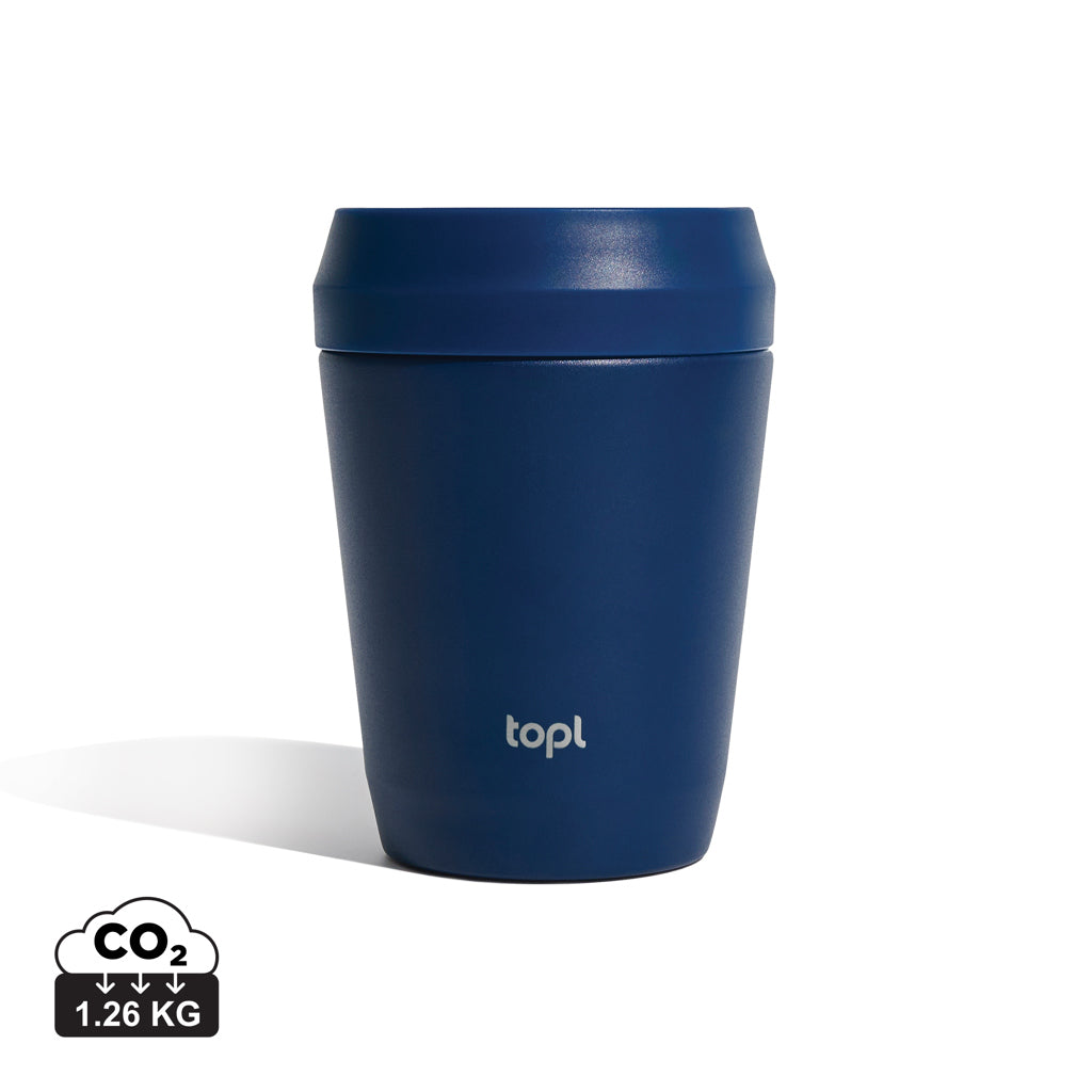 Topl To Go-glas i återvunnet stål Patenterat 360-lock 235 ml