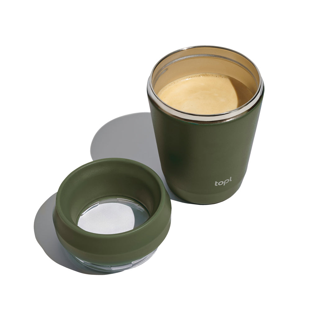 Topl To Go-glas i återvunnet stål Patenterat 360-lock 235 ml